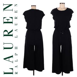 NWOT Ralph Lauren Shoulder Button Drawstring Jumpsuit